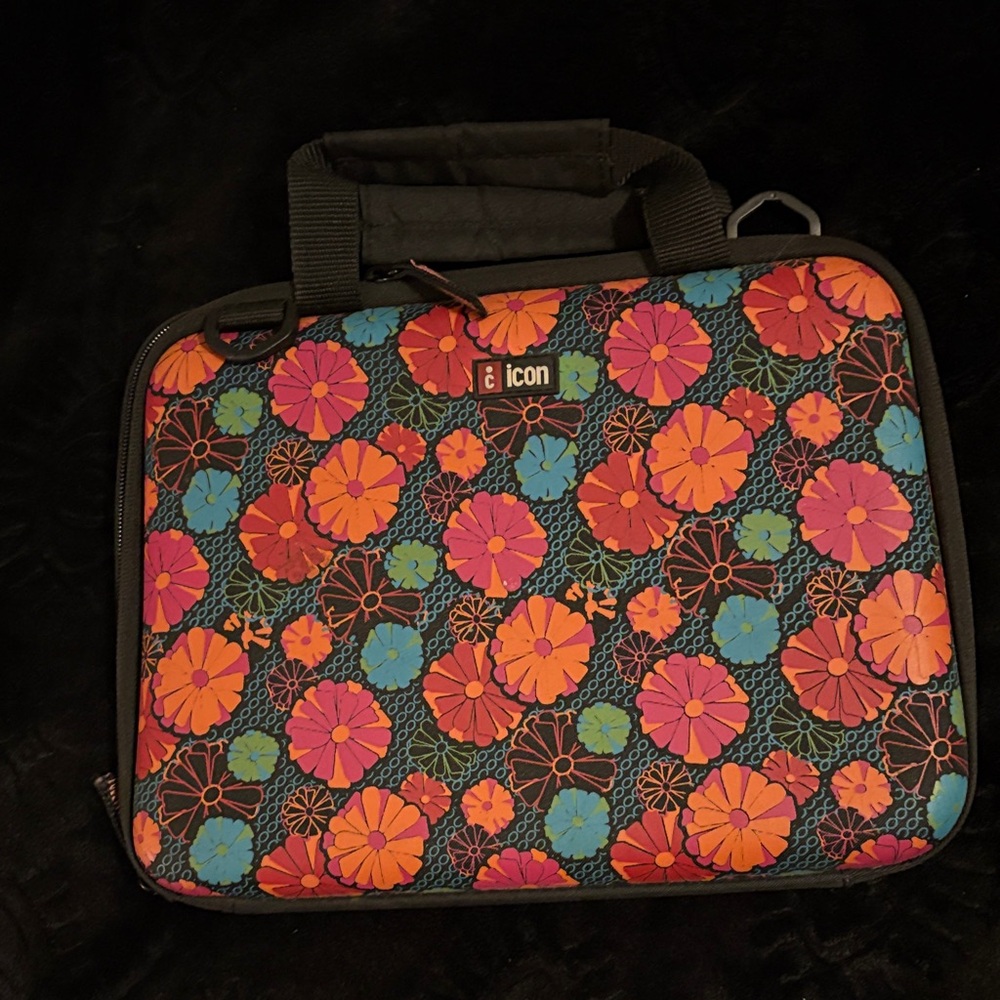 ICON Women's Laptop Bag - Pink and Orange Floral